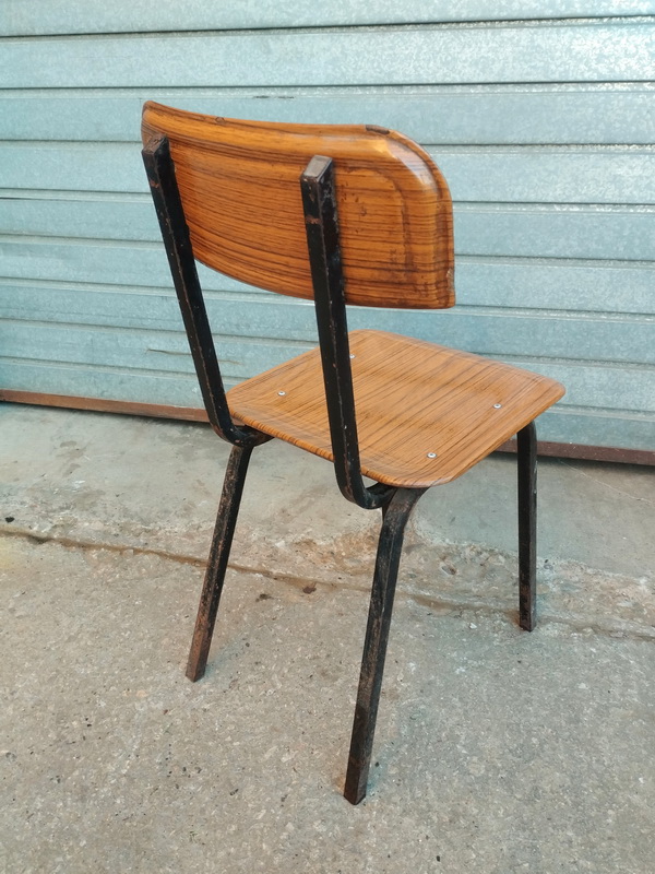 silla metal formica madera 43-79x36x45 1u